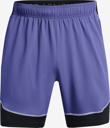 UNDER ARMOUR Regular Workout Pants 'Challenger Pro Training' in Purple: front