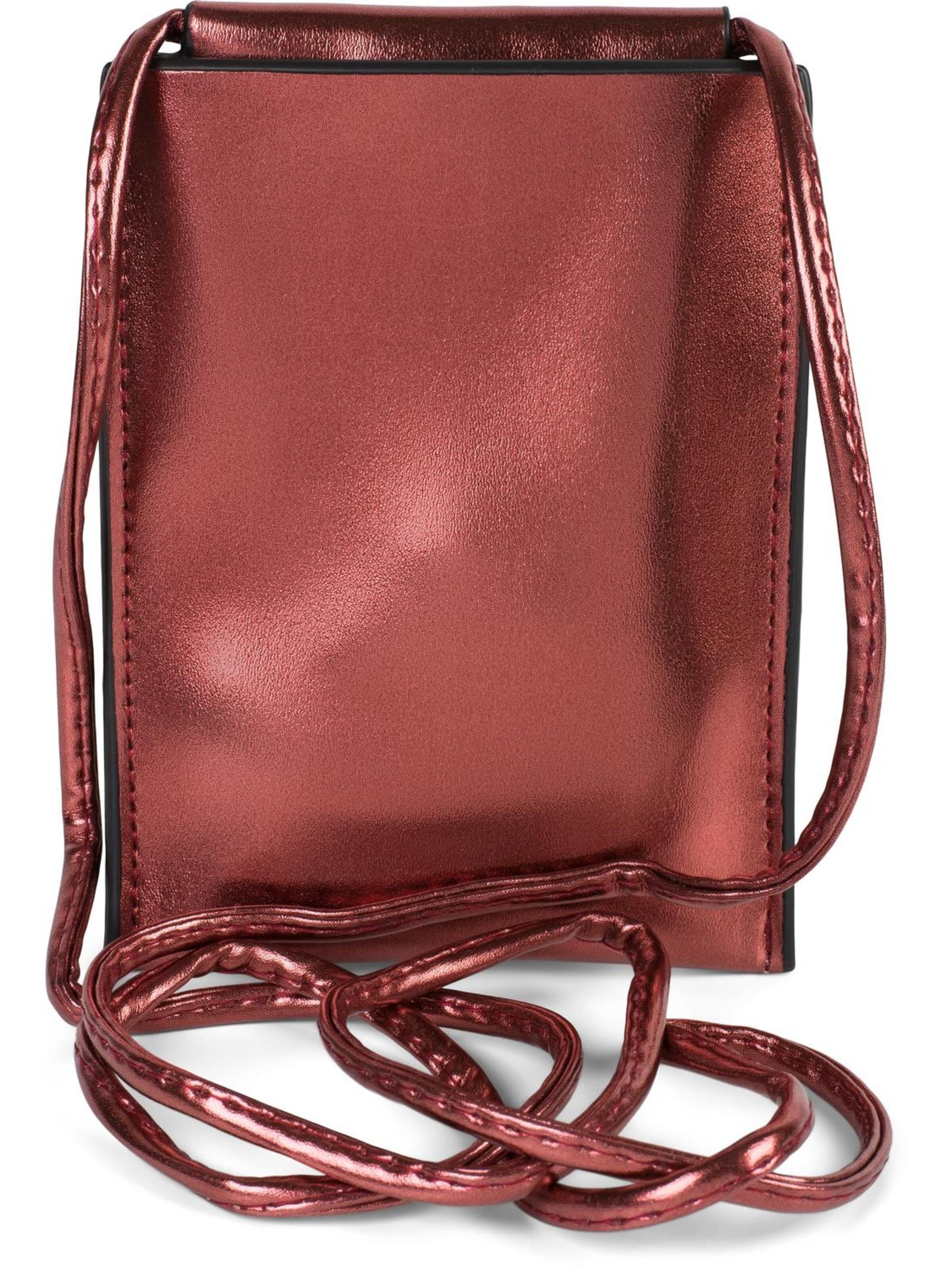 styleBREAKER Umhängetasche 'Handy Umhängetasche Metallic'‌‌‌‌‌‌‌‌‌ in Rot: Vorderseite