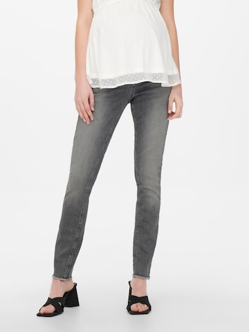 Only Maternity - Skinny Vaquero 'Blush' en gris: frente