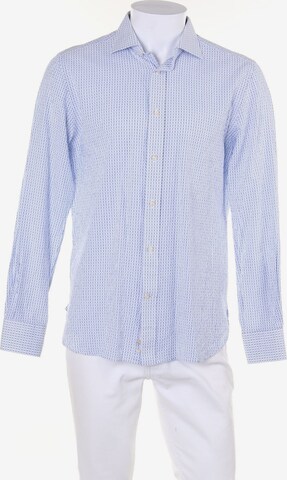 Boggi Milano Button Up Shirt in L in Blue: front