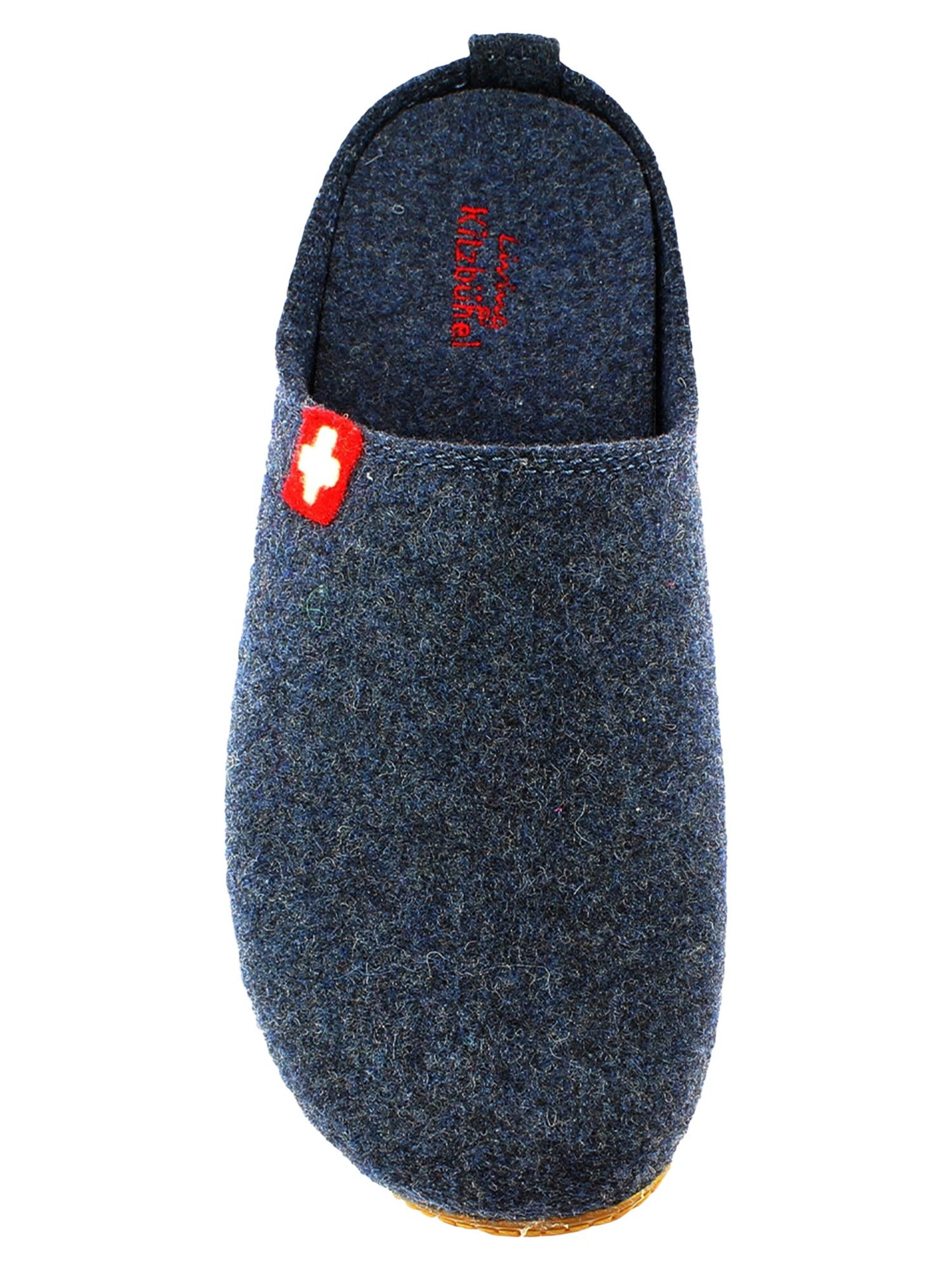 Living Kitzbühel Slipper 'Filz - Schweizer Kreuz' in Blue