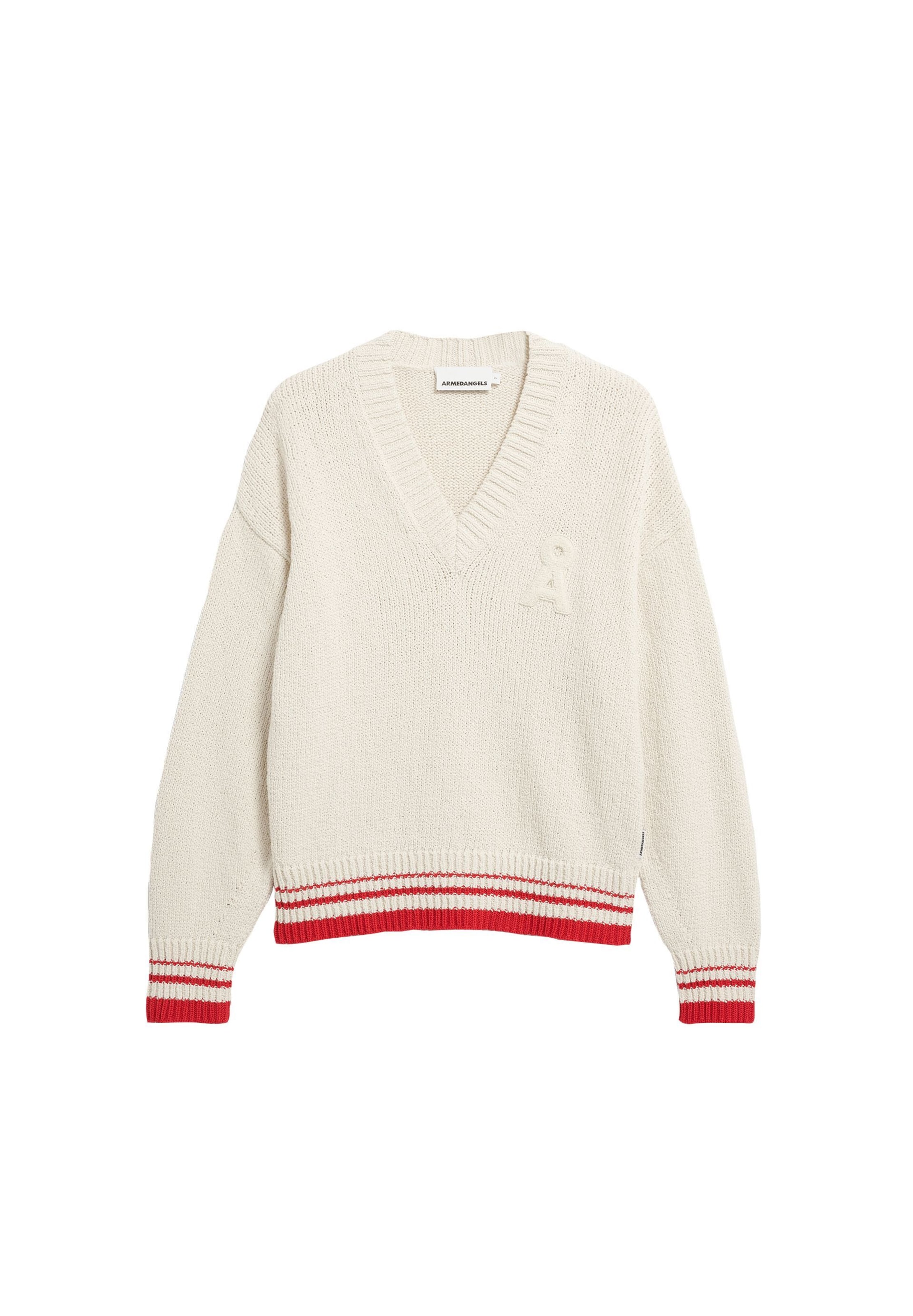ARMEDANGELS Trui 'ICONIC Å COLLEGE' in Beige: voorkant