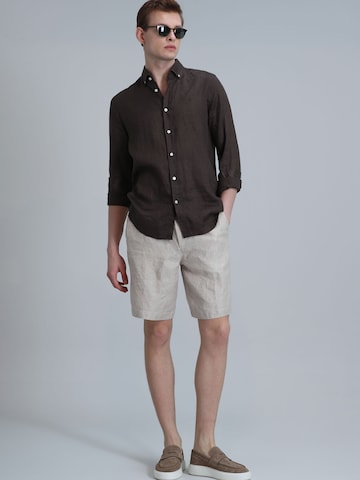 Pantalon 'Zegler' Lufian en beige : devant