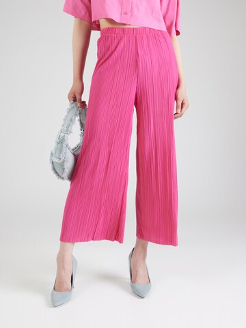 VILA Wide leg Broek 'PLISA' in Roze: voorkant