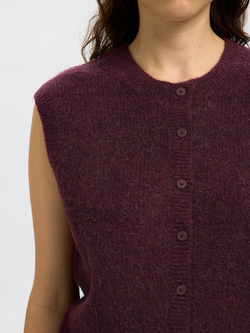 SELECTED Knitted vest 'SLFLULU' in Purple