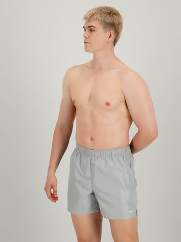 Nike Swim Regular Athletic Swim Trunks ' Essential  ' in Grey: front