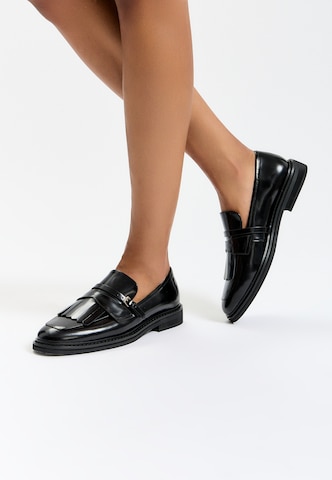CESARE GASPARI Slipper in Schwarz: Vorderseite