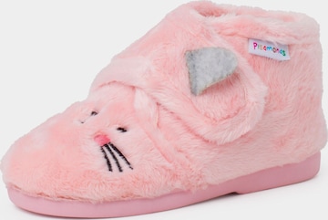 Pisamonas - Zapatillas de casa en rosa: frente