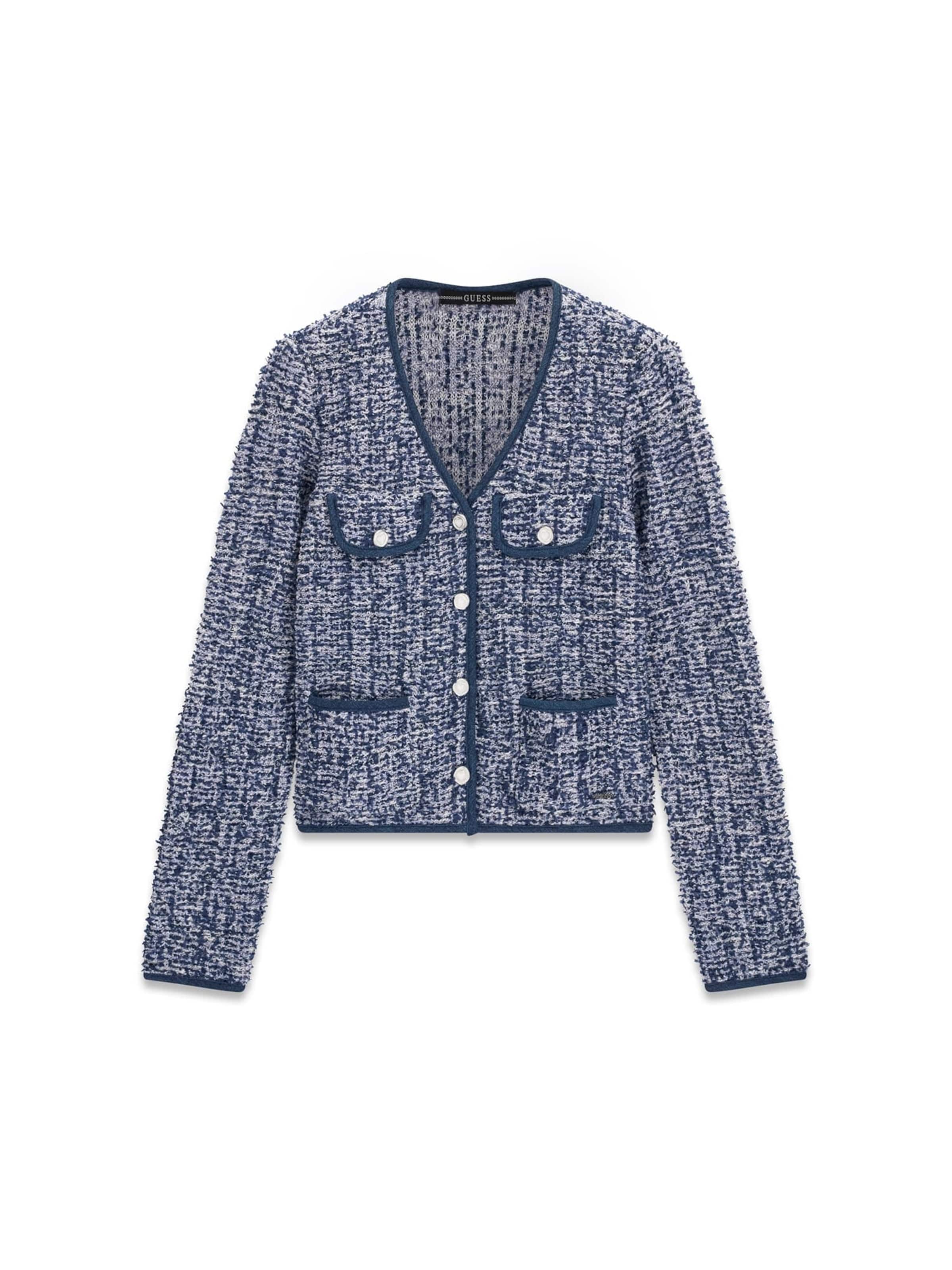 GUESS Strickjacke in Blau: Vorderseite