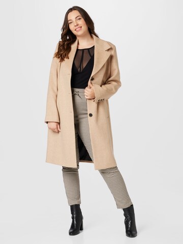 Selected Femme Curve Between-Seasons Coat 'NEW SASJA' in Beige