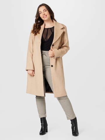 Selected Femme Curve Between-Seasons Coat 'NEW SASJA' in Beige