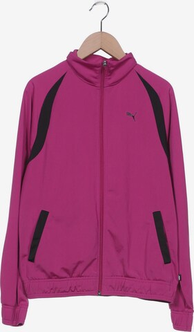 PUMA Sweatshirt & Zip-Up Hoodie in S in Pink: front