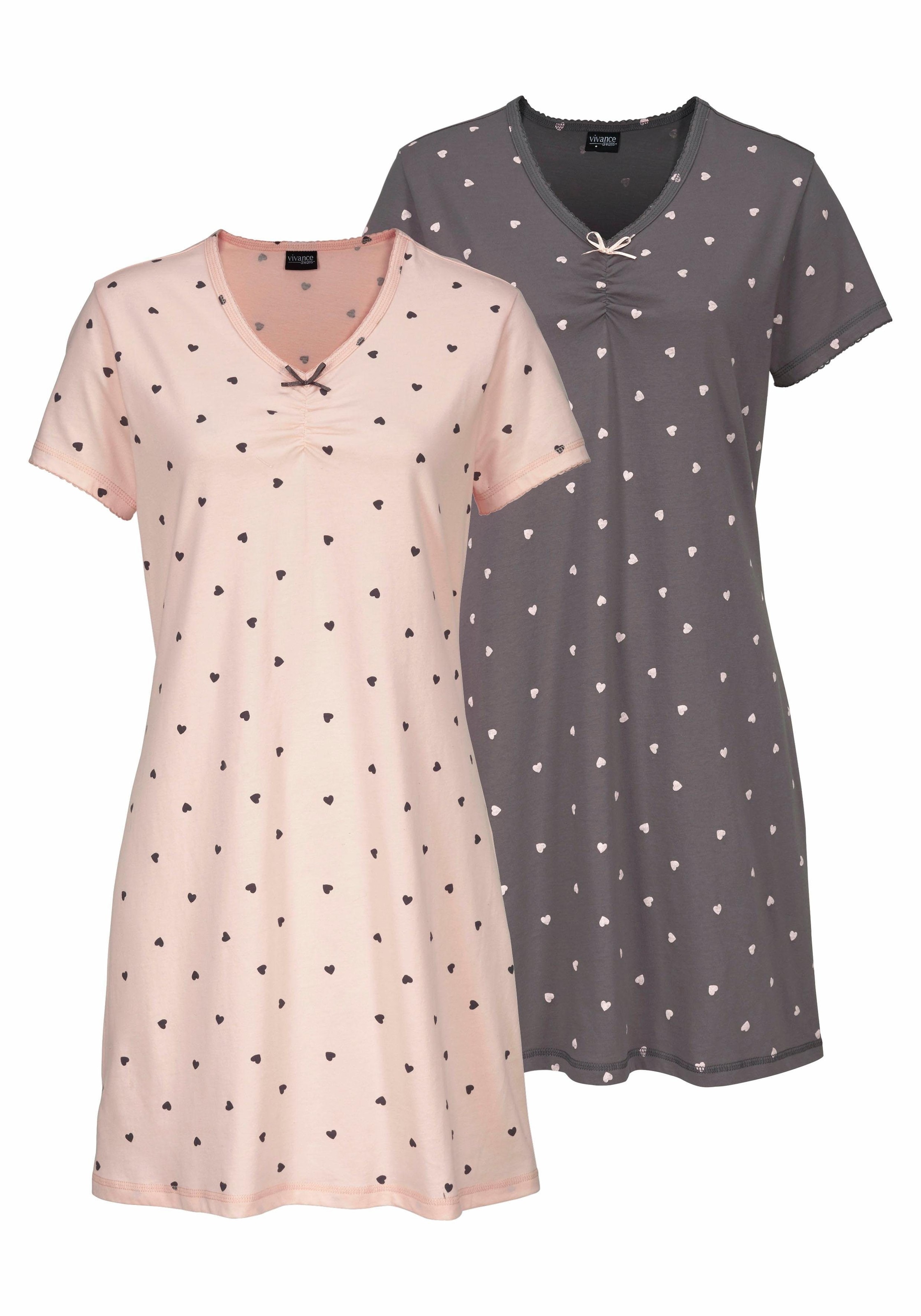 VIVANCE Normální Noční košilka – fialová: přední strana