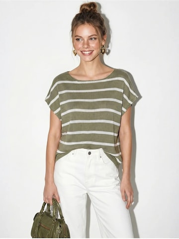 Bianco Lucci - Top 'Strickoberteile' em verde: frente