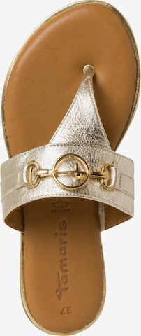 TAMARIS T-Bar Sandals in Gold