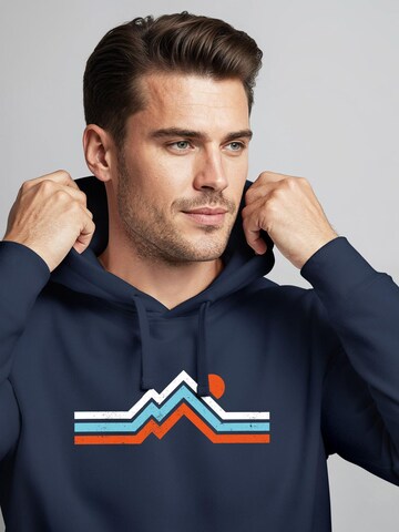 Neverless Sweatshirt 'Mountain stripes'‌‌‌‌‌‌‌‌‌ in Blau