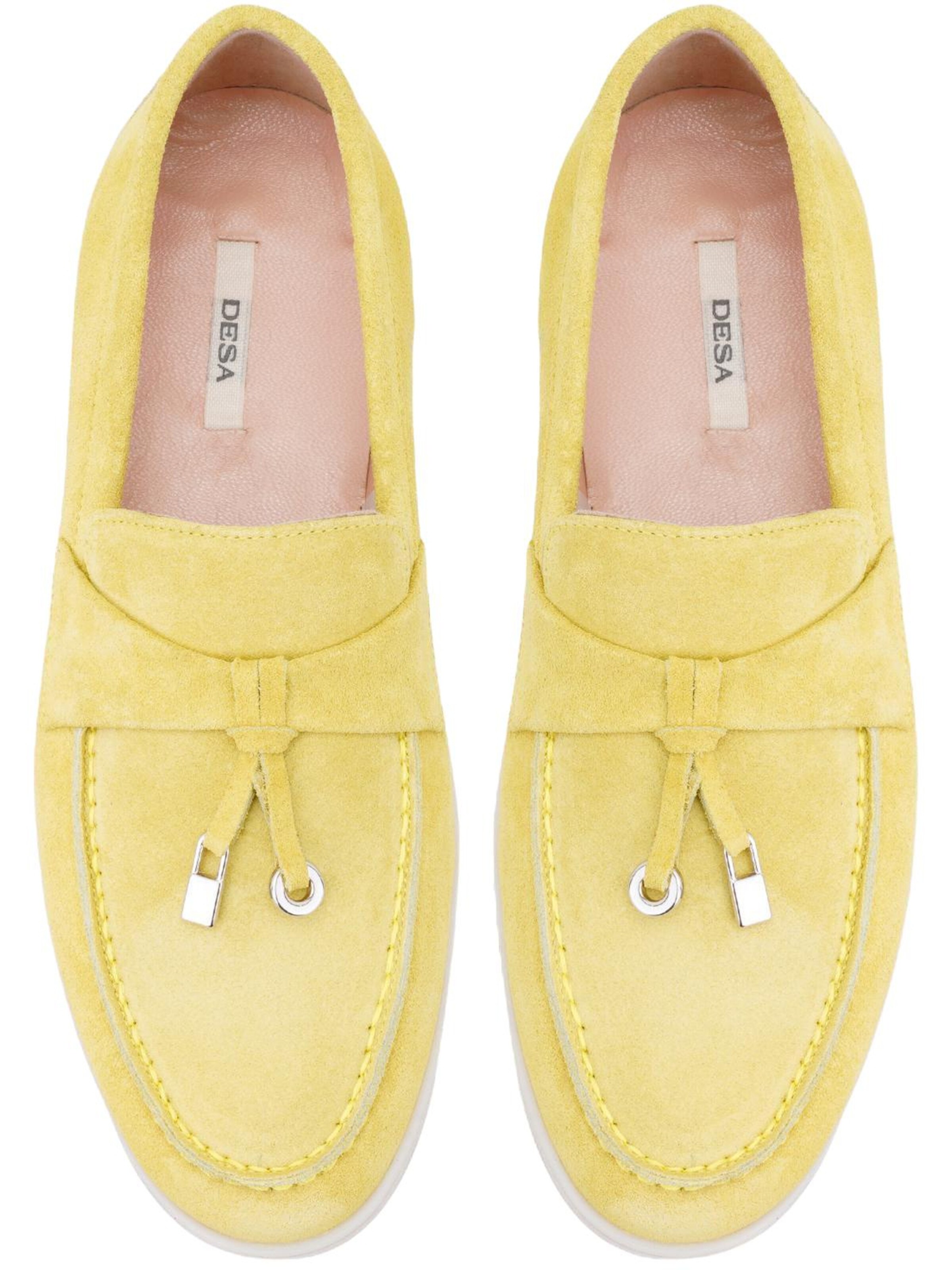 Desa Moccasins 'Slip-Ons' in Yellow