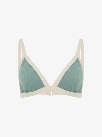 Penti Trójkąt Góra bikini w kolorze zielony: przód