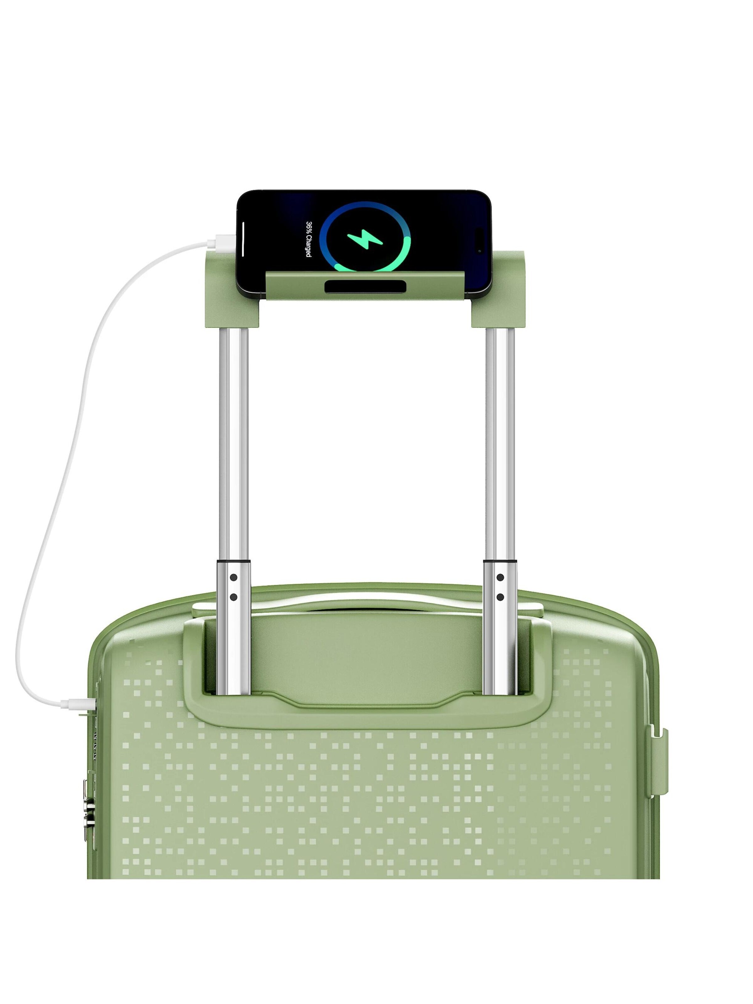 4FLY Suitcase Set 'Pixel' in Green