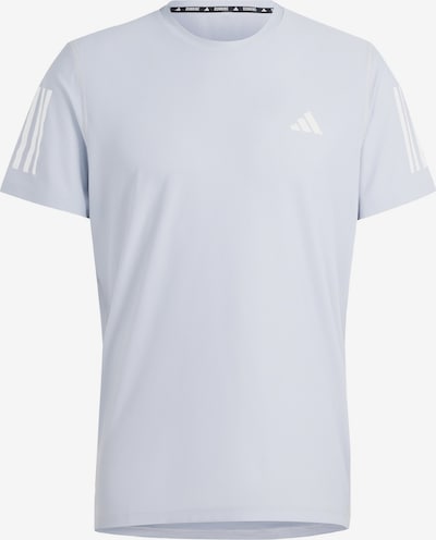 Sportiniai marškinėliai 'Own the Run' iš ADIDAS PERFORMANCE, spalva – pastelinė mėlyna / balta, Prekių apžvalga