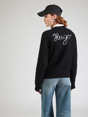 Pullover 'Solanu' di HUGO in nero: frontale