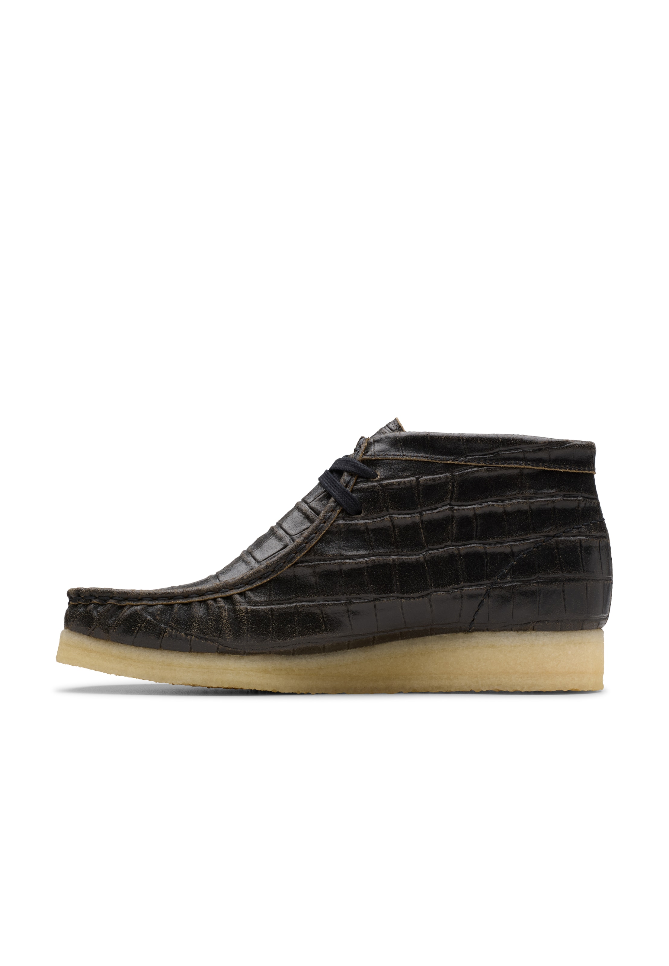 CLARKS Veterschoen 'Wallabee Boot' in Bruin: voorkant