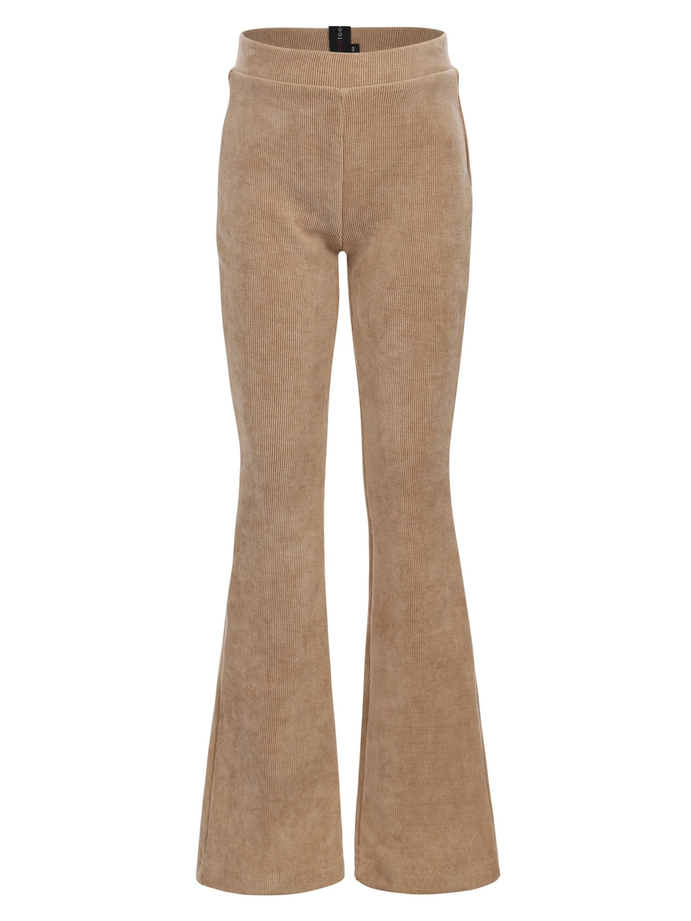 Looxs Revolution Flared Broek in Beige: voorkant