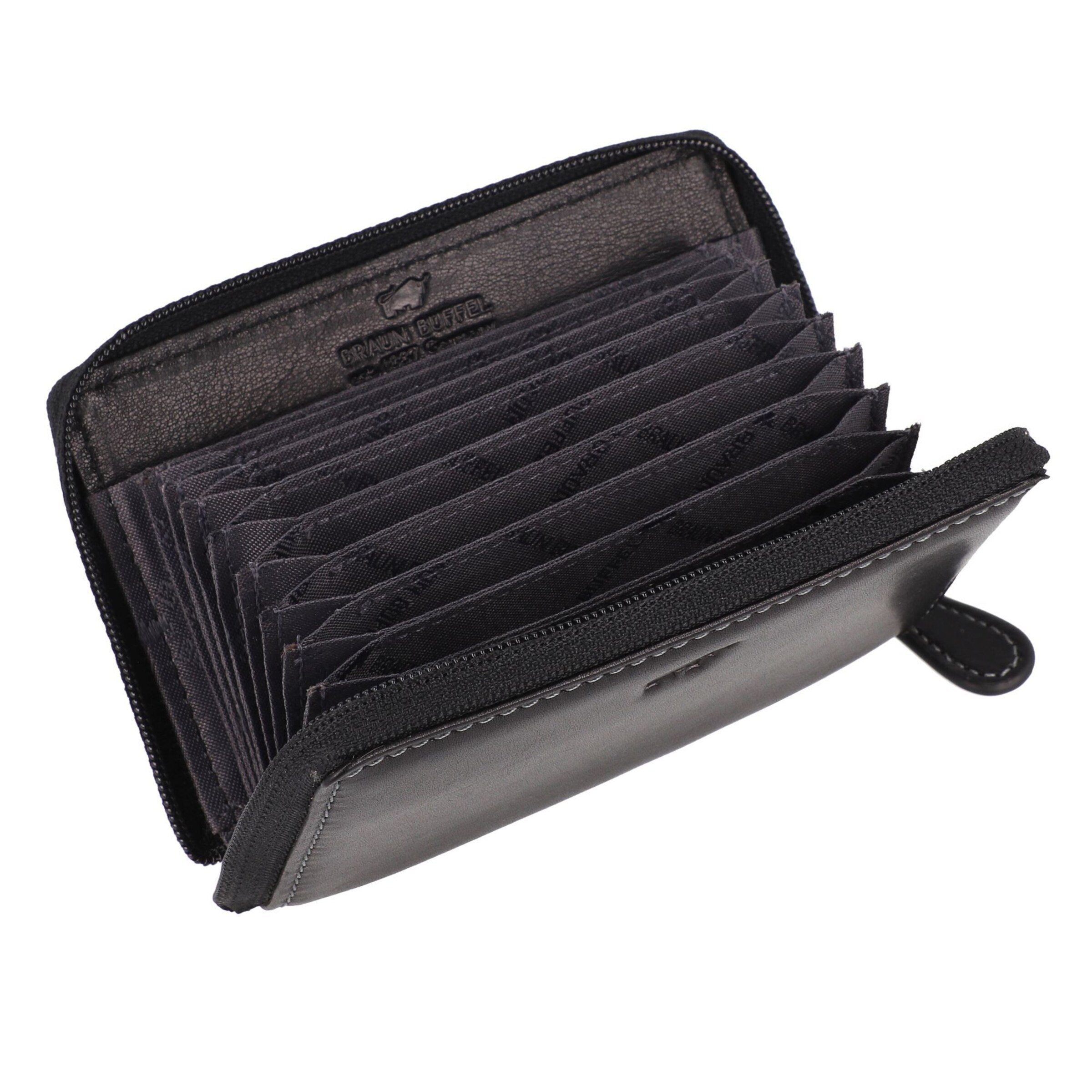 Étui 'Arezzo' Braun Büffel en noir