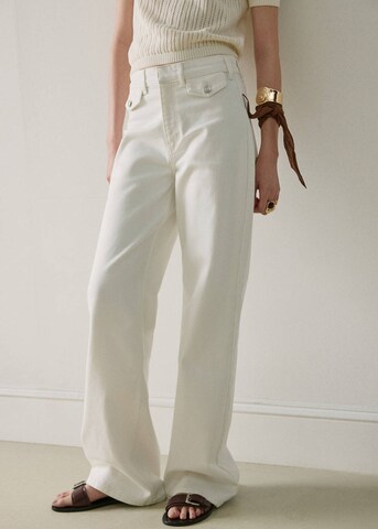 MANGO Wide leg Jeans 'Brynn' in White: front