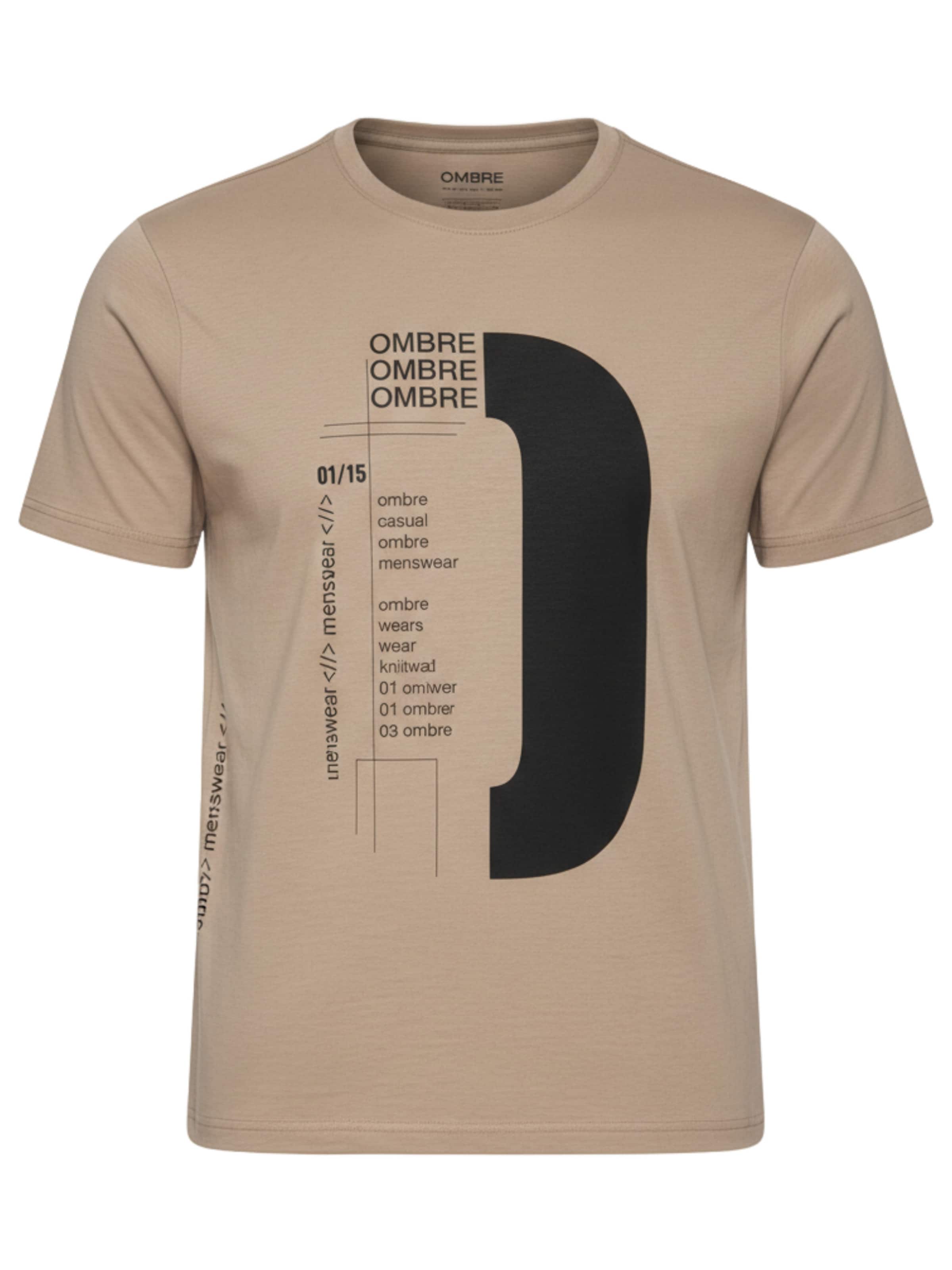 Ombre Shirt in Beige: voorkant