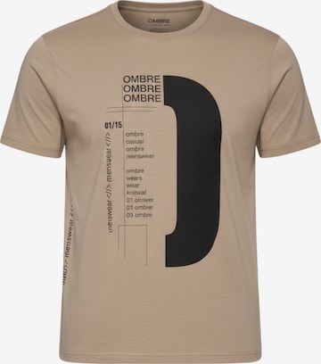 Ombre Shirt in Beige: voorkant