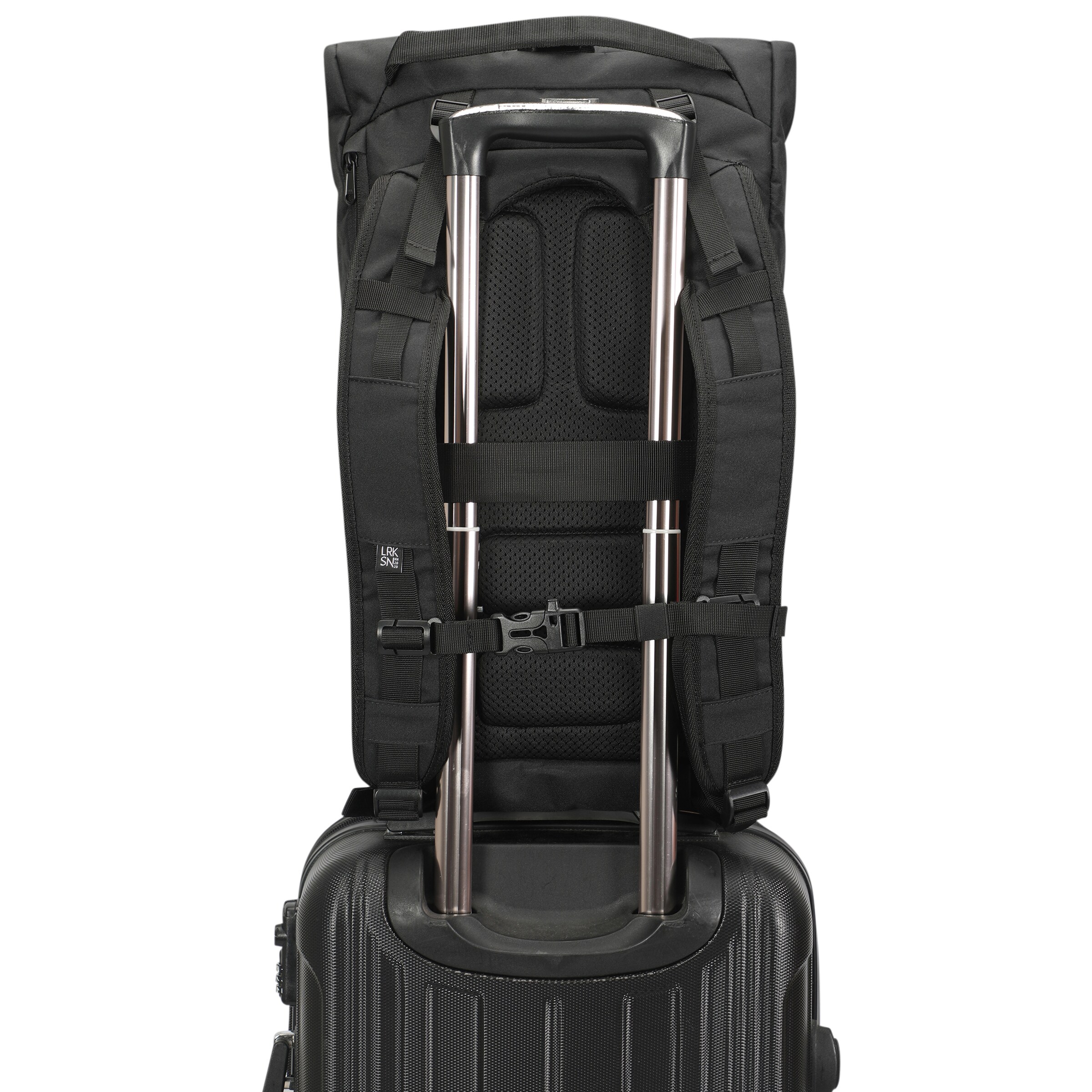 LARKSON Wanderrucksack  'Arvid' in Schwarz: Rückseite