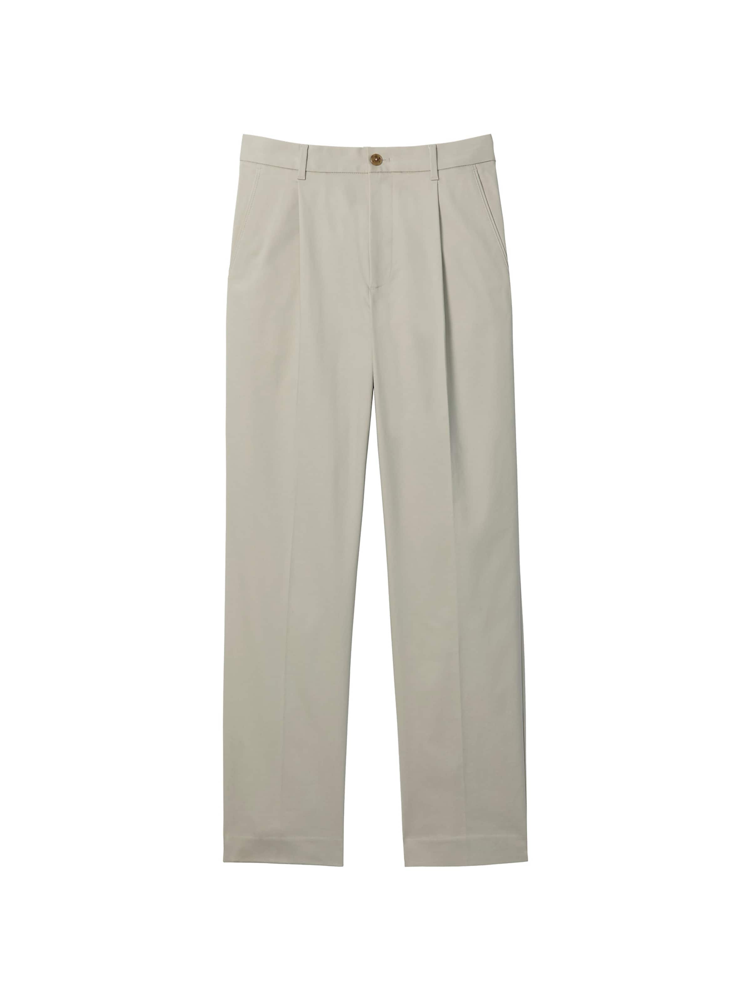 Calvin Klein Pleat-Front Pants in Beige: front