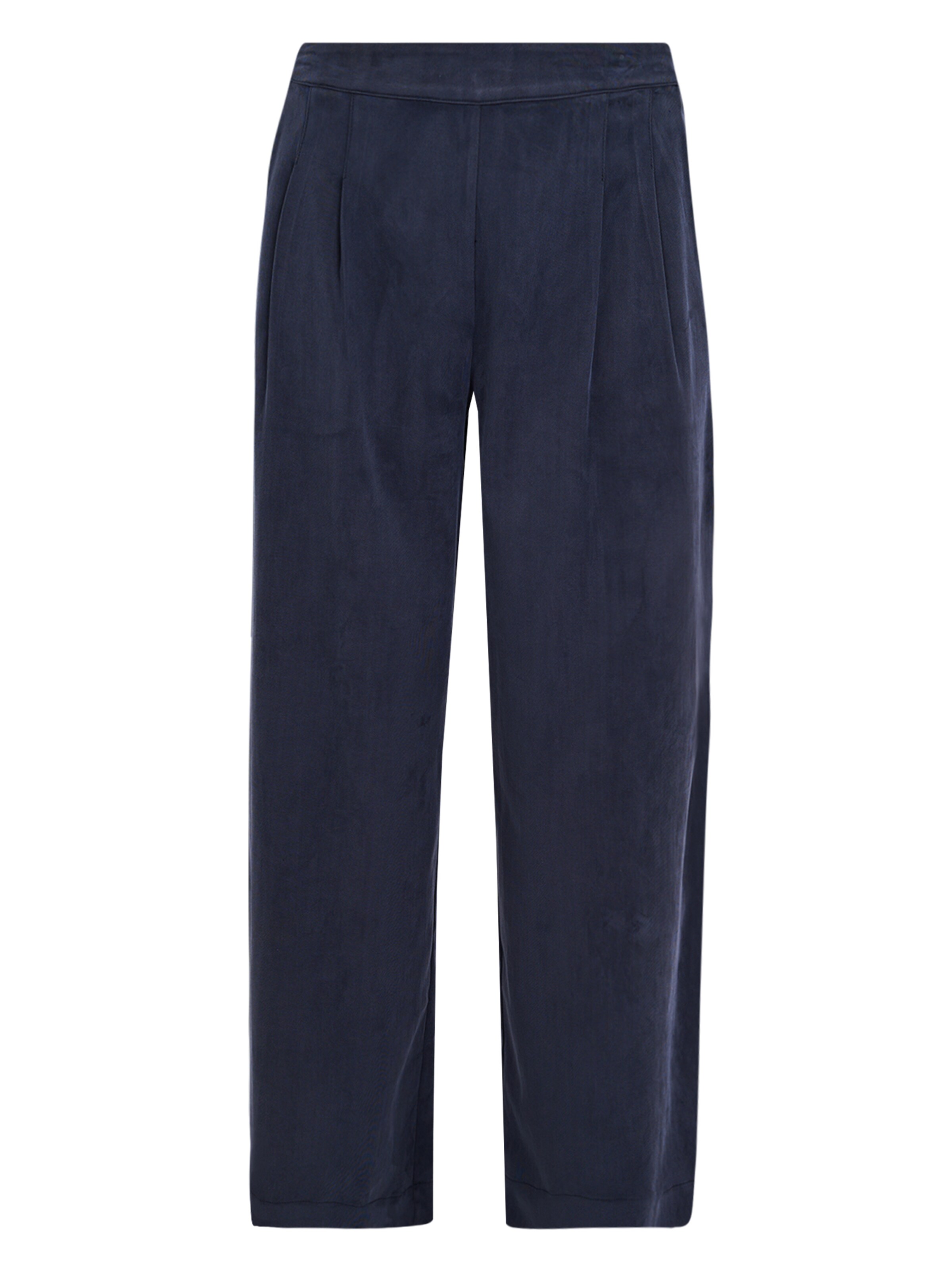YOEK Wide leg Broek in Blauw: voorkant