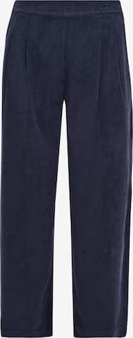 YOEK Wide leg Trousers in Blue: front