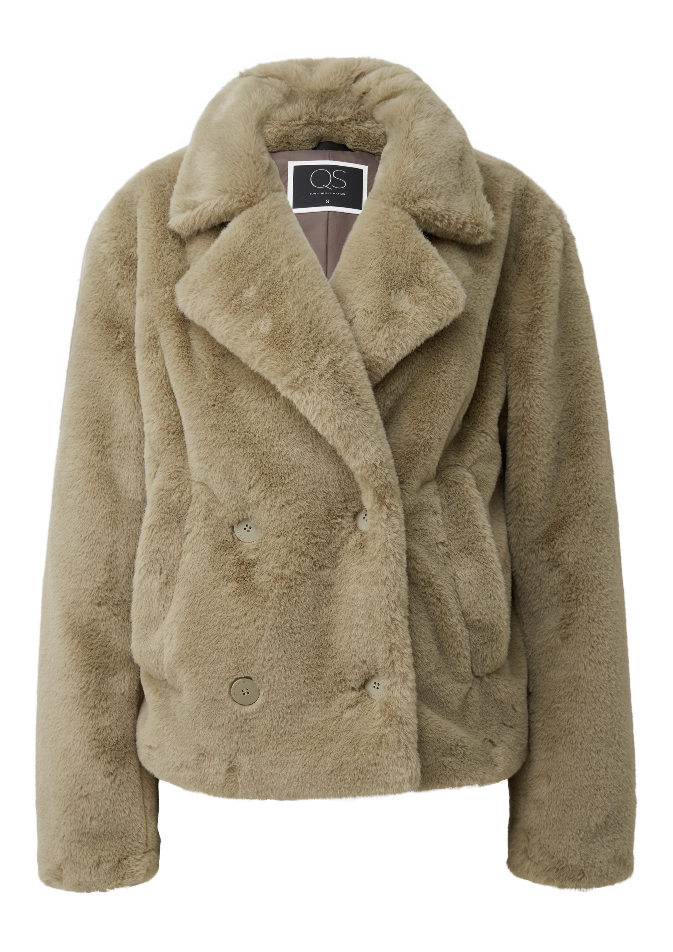 QS Tussenjas in Beige: voorkant