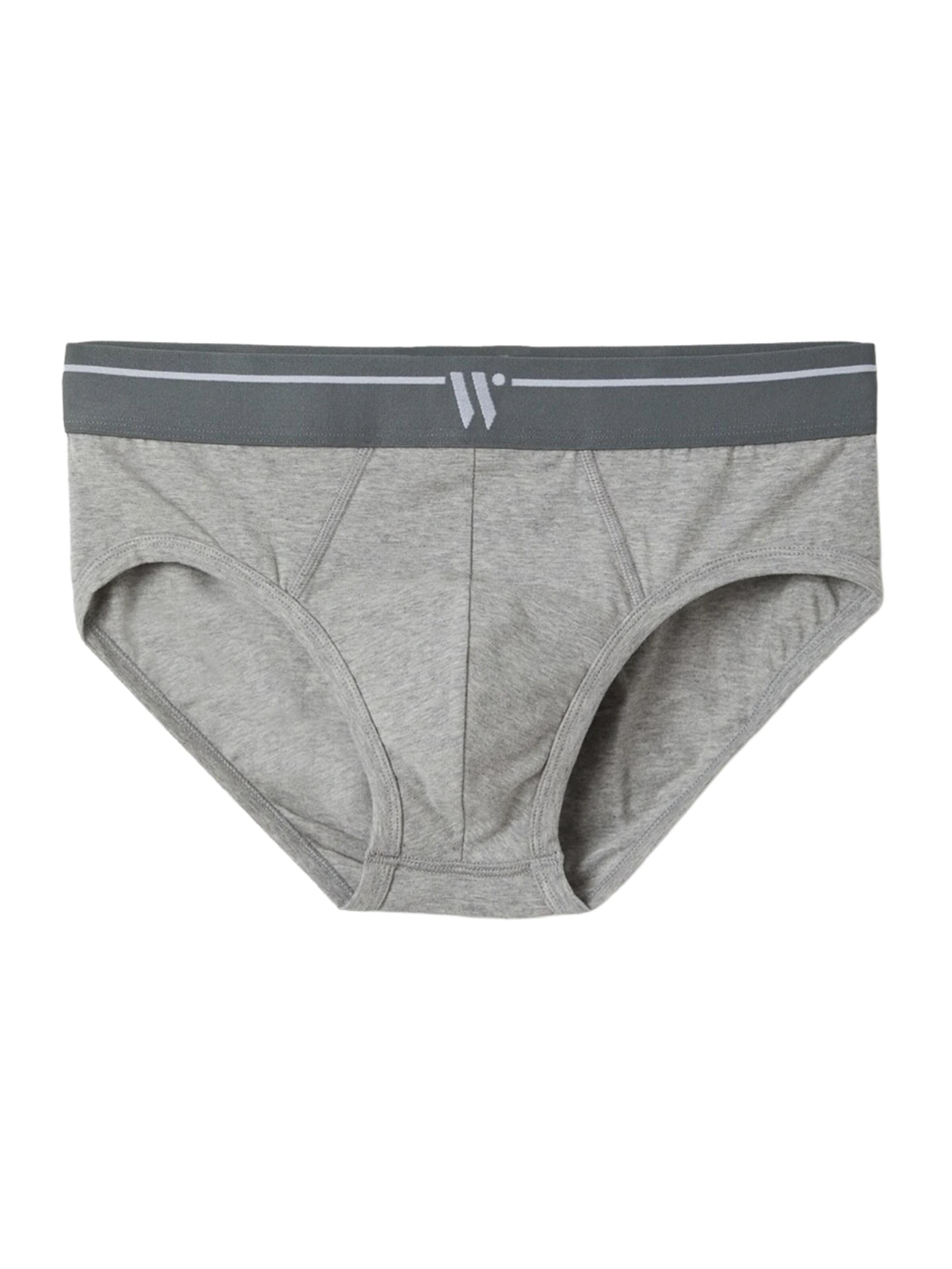 Slip 'Woody Men Basic Underwear - Midi slip - duopack - Wit' Woody en gris : devant