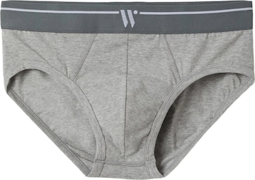 Slip 'Woody Men Basic Underwear - Midi slip - duopack - Wit' Woody en gris : devant