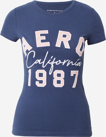 T-shirt 'CALIFORNIA 1987' AÉROPOSTALE en bleu : devant