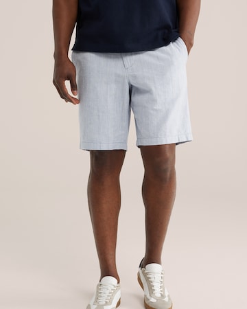 WE Fashion Свободный крой Брюки-чинос в Синий: спереди