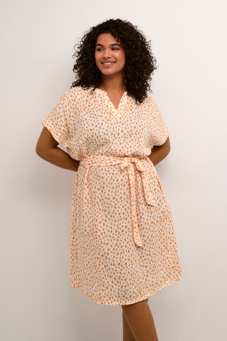 KAFFE CURVE Dress 'Ane ' in Yellow: front