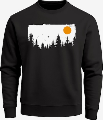 Neverless Sweatshirt 'Forest' in Black: front