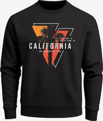 Neverless Sweatshirt 'California geometric' in Schwarz: Vorderseite