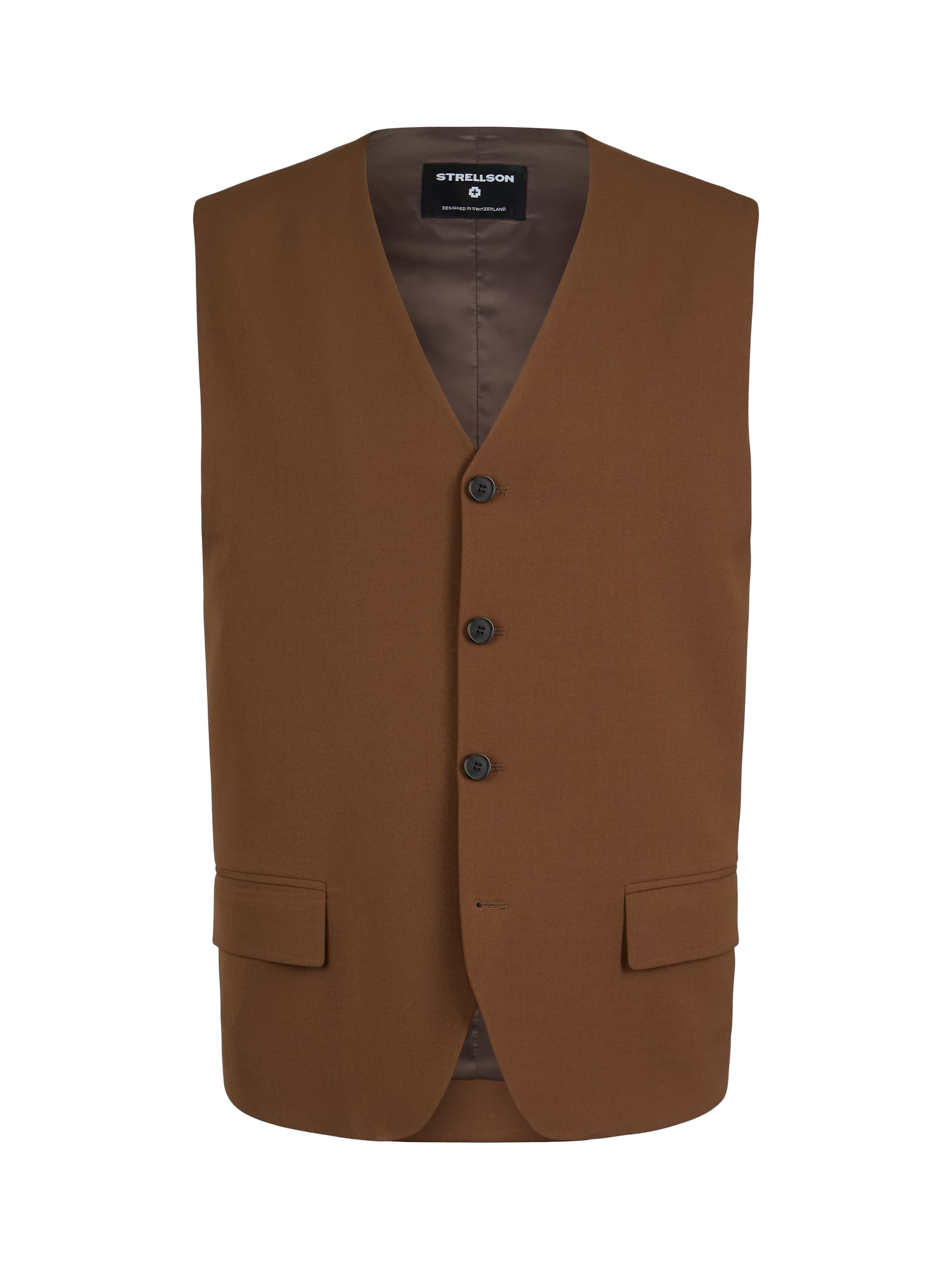 STRELLSON Suit vest in Brown: front