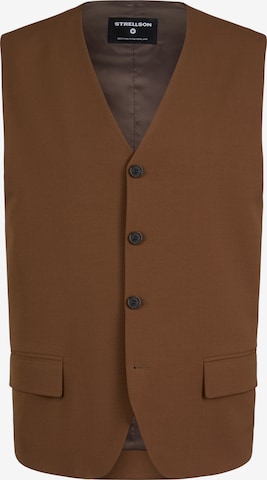 STRELLSON Suit vest in Brown: front