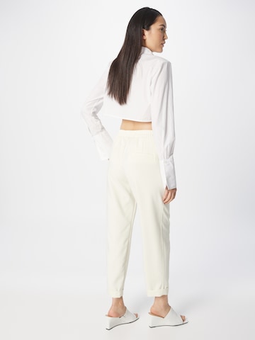 ESPRIT Regular Панталон с ръб 'Munich' в бяло