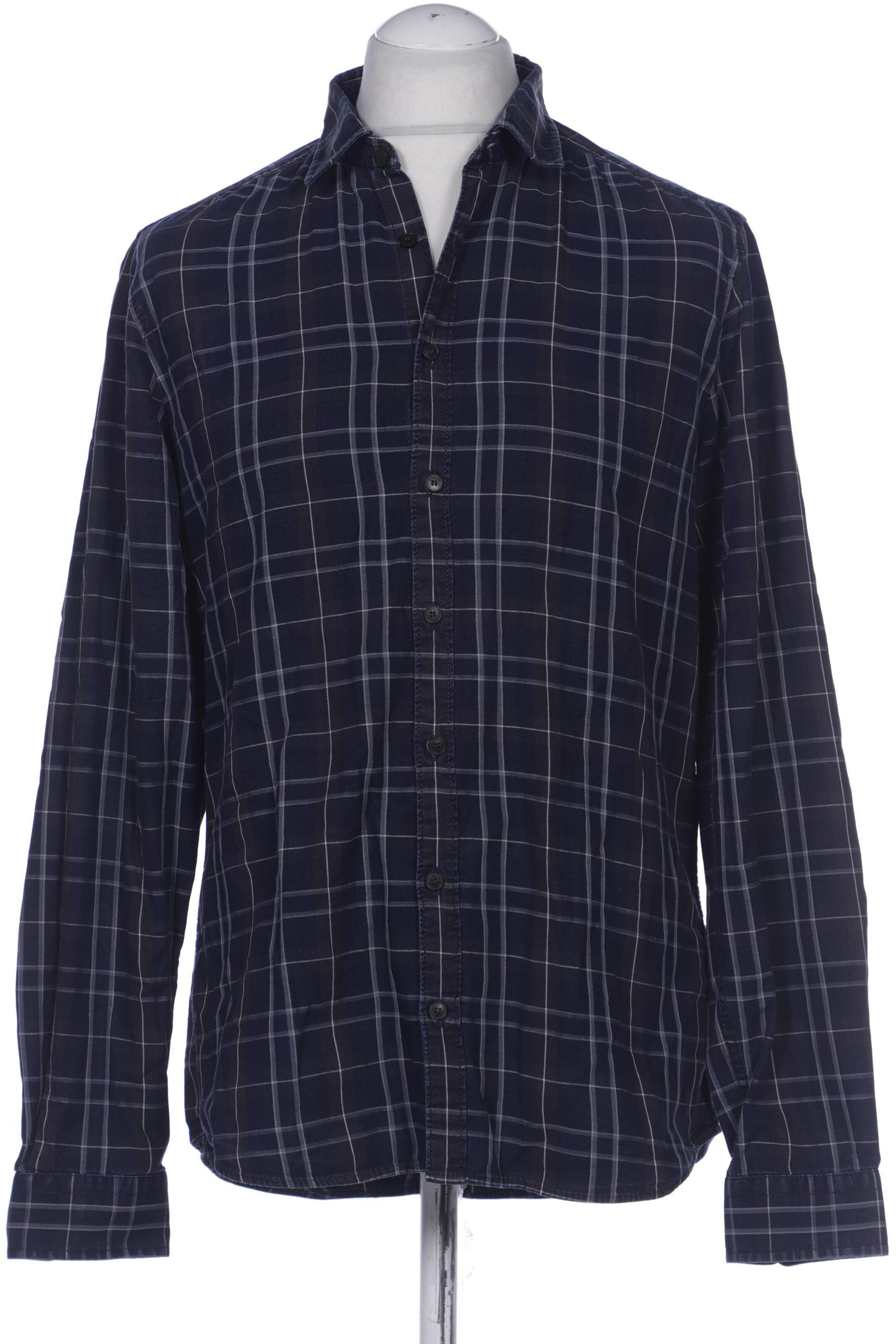 OLYMP Button Up Shirt in L in Blue: front