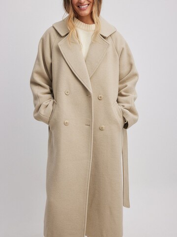 NA-KD Between-Seasons Coat in Beige: front