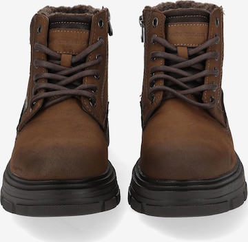 TOM TAILOR Lace-Up Boots in Brown