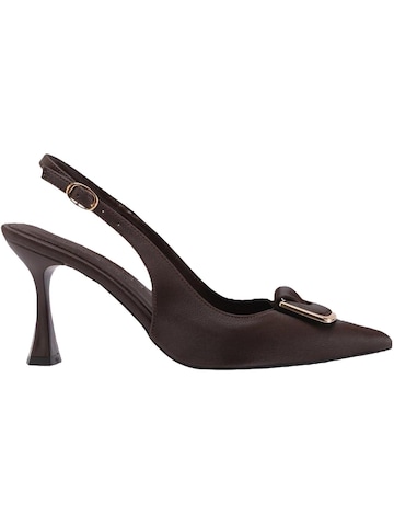 Décolleté sling 'Sanny' di Limoya in marrone